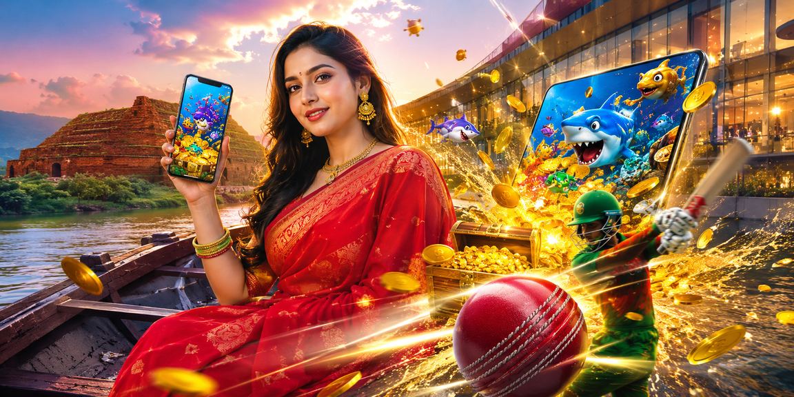 বগুড়ায় মোবাইলে গেমিং করছেন একজন খেলোয়াড়